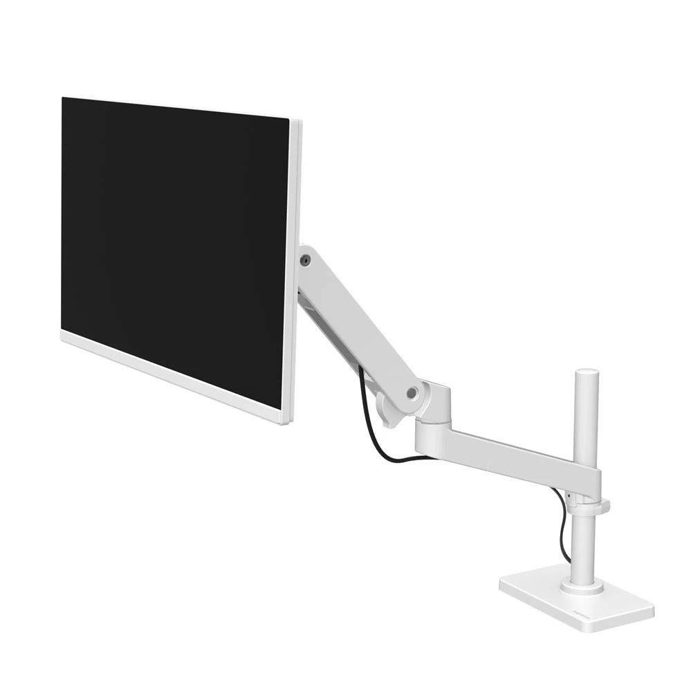 biały ramię do monitora Ergotron LX Pro Tall Pole, uchwyt na monitor do biurka z prowadzeniem kabli